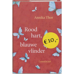 Rood hart, blauwe vlinder