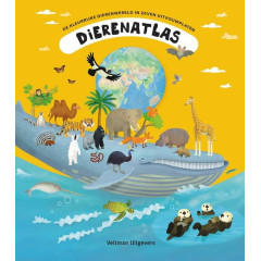 Dierenatlas: de kleurrijke dierenwereld in zeven uitvouwplaten (Dutch Edition)