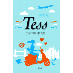 Tess staat voor het blok