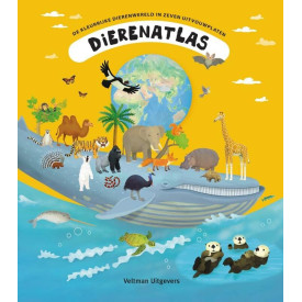 Dierenatlas: de kleurrijke dierenwereld in zeven uitvouwplaten (Dutch Edition)