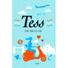 Tess staat voor het blok