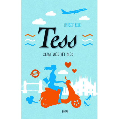 Tess staat voor het blok